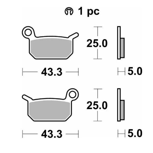 SBS Klocki hamulcowe – KTM SXE -5 ELECTRIC 19- SX… (2004-2010) – 794RSI