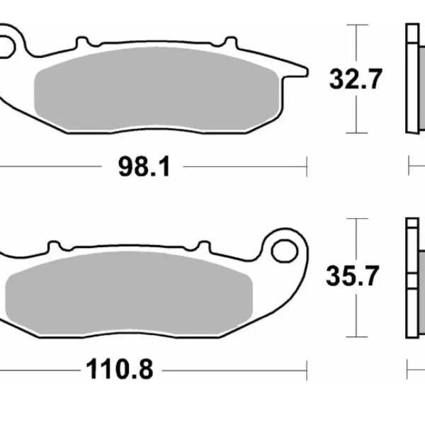 SBS Klocki hamulcowe – DERBI TERRA/CITY CROSS 125 (2008-2016) – 859HF