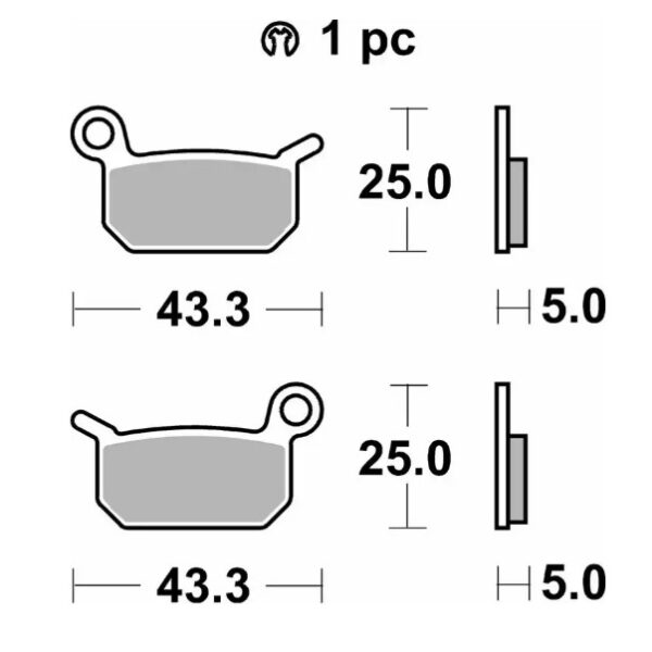 SBS Klocki hamulcowe – KTM SXE -5 ELECTRIC 19- SX… (2004-2010) – 794SI