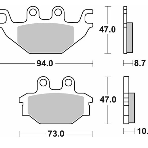 SBS Klocki hamulcowe – YAMAHA MT 125 14- (2008-2018)