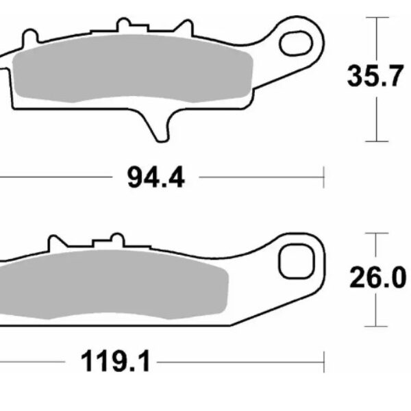 SBS Klocki hamulcowe – KAWASAKI KFX 450 (2001-2015) – 801SI