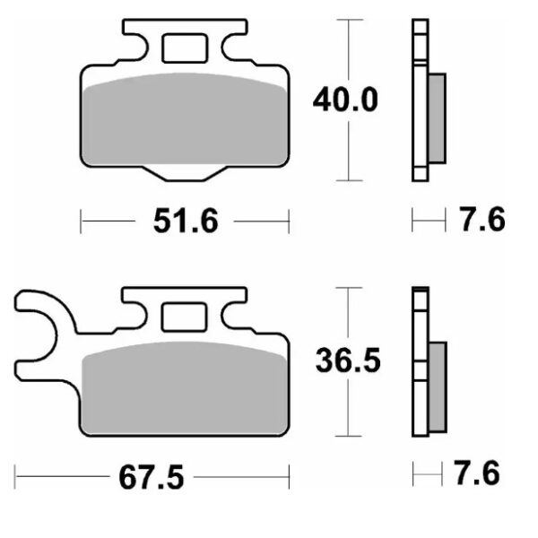 SBS Klocki hamulcowe – 752SI