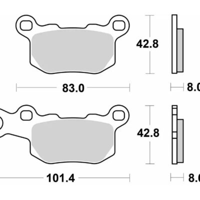 SBS Klocki hamulcowe - CAN-AM DEFENDER/TRAXTER 800 (2017-2023) - 1002SI