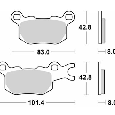 SBS Klocki hamulcowe - CAN-AM DEFENDER/TRAXTER 800 (2017-2023) - 1001SI
