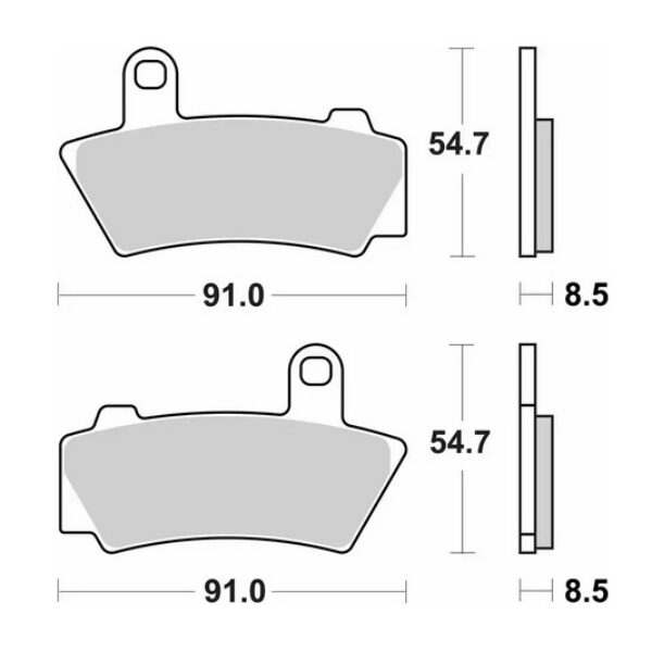 SBS Klocki hamulcowe – BMW R18 1800 – TYŁ
