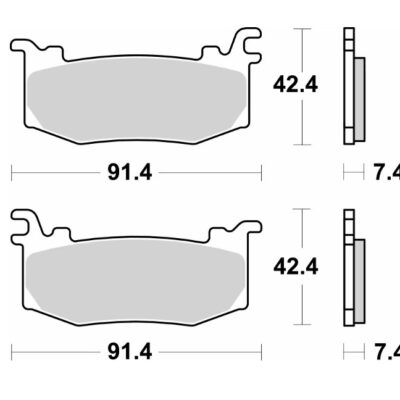 SBS Klocki hamulcowe - APRILIA RSV4 FACTORY -