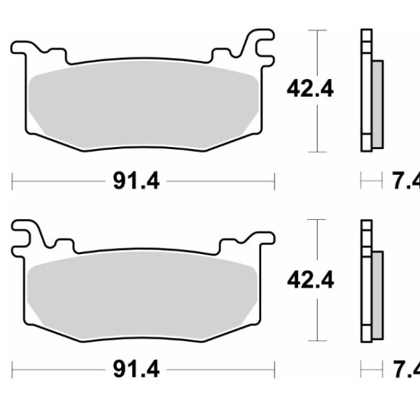 SBS Klocki hamulcowe – APRILIA RSV4 FACTORY –