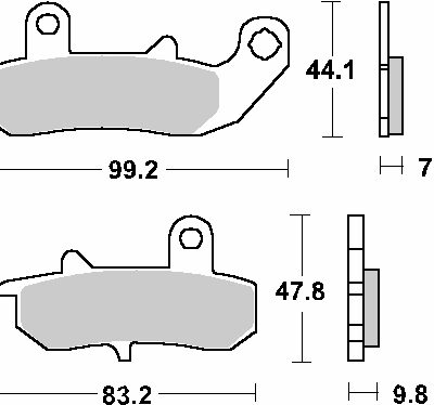 SBS Klocki hamulcowe - SUZUKI DR 650/750/800