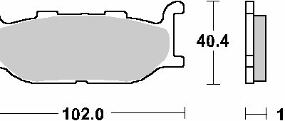 SBS Klocki hamulcowe - YAMAHA XP400 `04