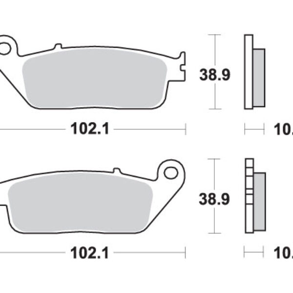 SBS Klocki hamulcowe – YAMAHA YP/VP 125/250/300/400