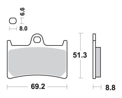 SBS Klocki hamulcowe - 198MS