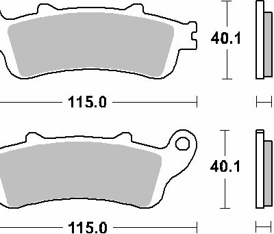 SBS Klocki hamulcowe - HONDA FES 250 FORESEIGHT