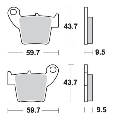 SBS Klocki hamulcowe - HONDA CR/CRF TYŁ - 777RSI
