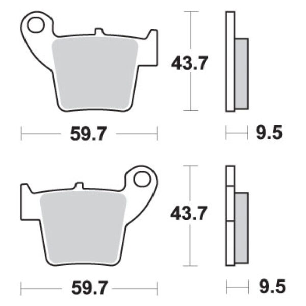 SBS Klocki hamulcowe – HONDA CR/CRF TYŁ – 777RSI
