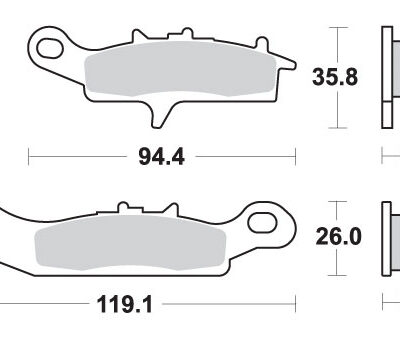 SBS Klocki hamulcowe - KAWASAKI KFX 450 (2001-2015) - 798SI