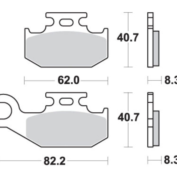 SBS Klocki hamulcowe – 836SI