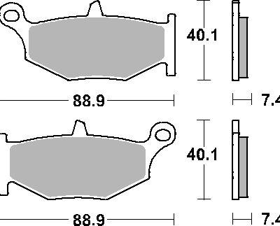 SBS Klocki hamulcowe - SUZUKI GSX-R 600/750/1000/1300 - 833HF