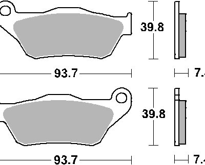 SBS Klocki hamulcowe - YAMAHA YP125/250 X-MAX PRZÓD (2006-2009)