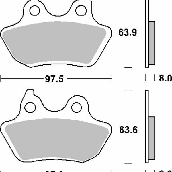 SBS Klocki hamulcowe – HARLEY DAVIDSON HERITAGE/SO… – 846H.HF