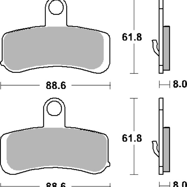 SBS Klocki hamulcowe – HARLEY DAVIDSON ROAD KING/F… – 853H.HS