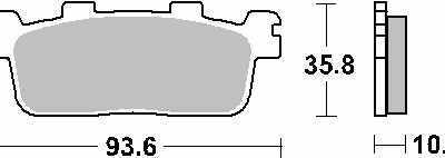 SBS Klocki hamulcowe - KYMCO 125/250/300