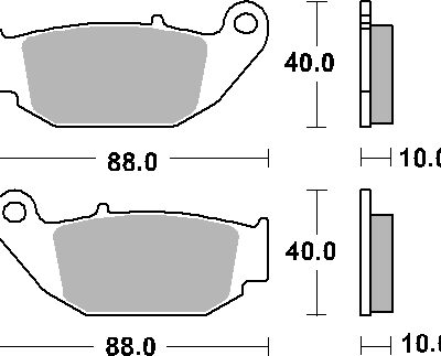 SBS Klocki hamulcowe - HONDA CB 125 R / 300 R 18- (2013-2017)