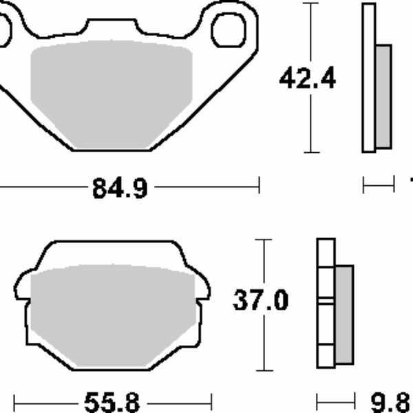SBS Klocki hamulcowe – 586HF