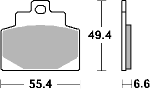 SBS Klocki hamulcowe - PIAGGIO VESPA MP3 300 (2014-2019)