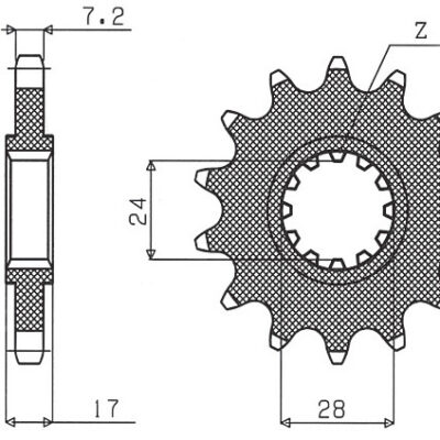 Sunstar JT Zębatka napędowa - HONDA CB 600 HORNET (-1) (J... (1998-2006)