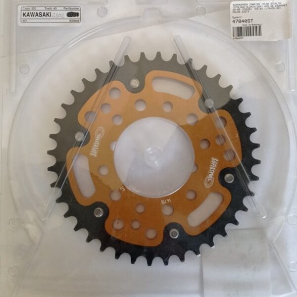 Zębatka Tylna Stealth (Stalowo-Aluminiowa) 478 40 Kawasaki ZX-6R (ZX636) ’03-04 (Jtr478.40) | Supersprox