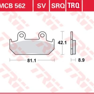 TRW Klocki hamulcowe - HONDA CMX 450 (1986-1994) - MCB562TRQ