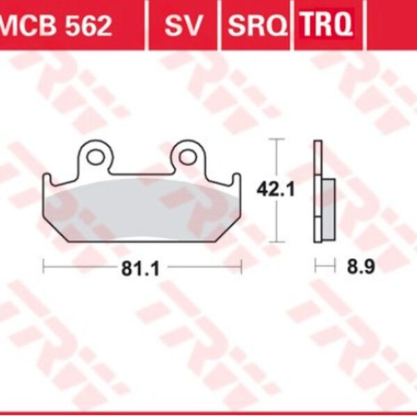 Klocki Hamulcowe KH121 Sinter Racing Honda CMX 450 86-89, CBR 600 87-94, XRV 750 Africa Twin 90-92, Przód (Zastępują Mcb562Srq)() | TRW ZF