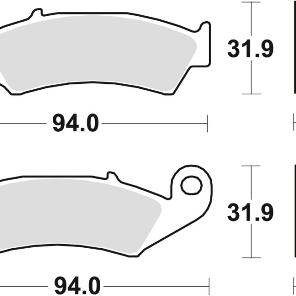 Klocki Hamulcowe KH125 Spiek Metaliczny Sinter Offroad Honda CR 125 / 250 87-94, NX / XR 250 88-95, CR 500 87-94, XR 600 88-99, Kawasaki KX 125 94-08, Przód () | TRW ZF