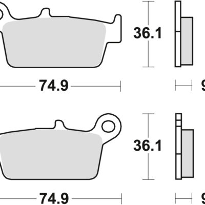 TRW Klocki hamulcowe - HONDA CRF 230 (1988-2010) - MCB575