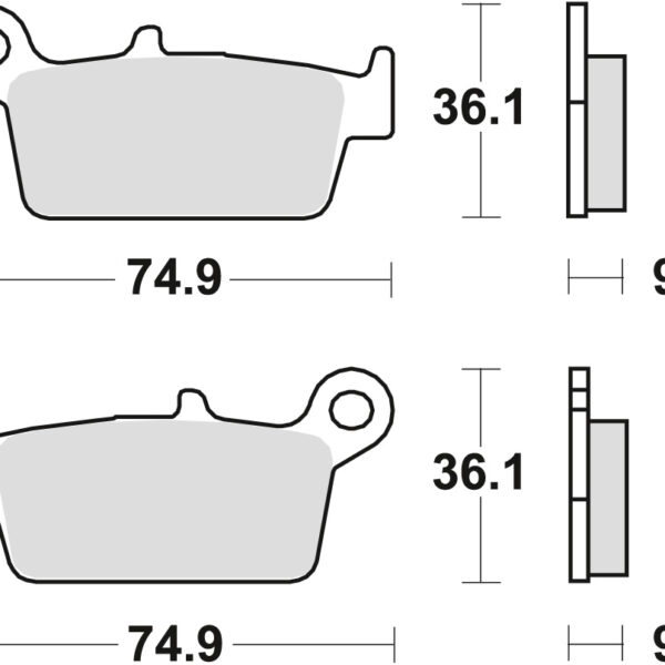 Klocki Hamulcowe KH131 Sinter Offroad (Wyczynowe) Honda CRF 230 08-10, XR 250 88-97, XR 600 91-99, Yamaha WR 125 98-07, Tył () | TRW ZF