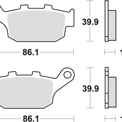 TRW Klocki hamulcowe - HONDA XLV TRANSALP (1988-2013) - MCB585