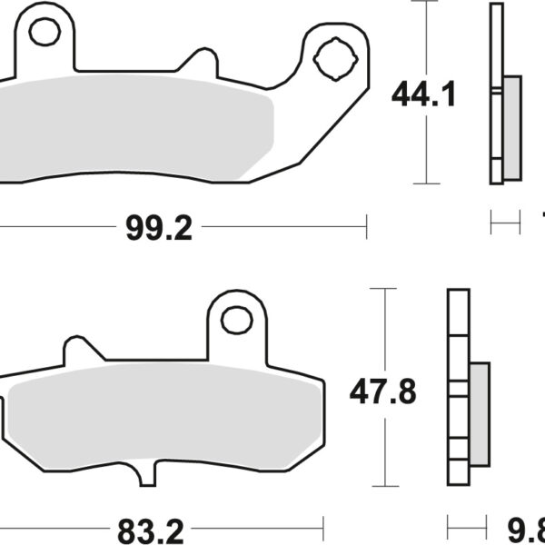 Klocki Hamulcowe KH157 Sinter Street Suzuki RG V250 93-95 DR 600 / 650 89-96 DR 750 89, DR 800 90-91, Tył | TRW ZF