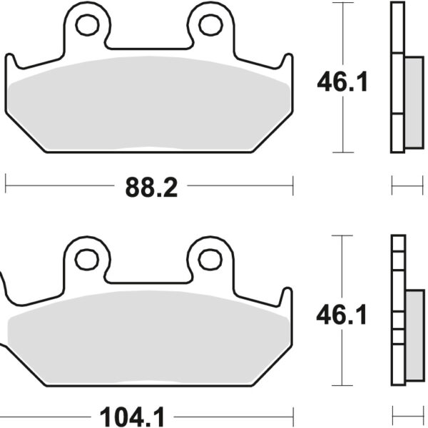 Klocki Hamulcowe KH172 Sinter Street Yamaha XT 600 90-03, XTZ 660 91-99, Przód () | TRW ZF