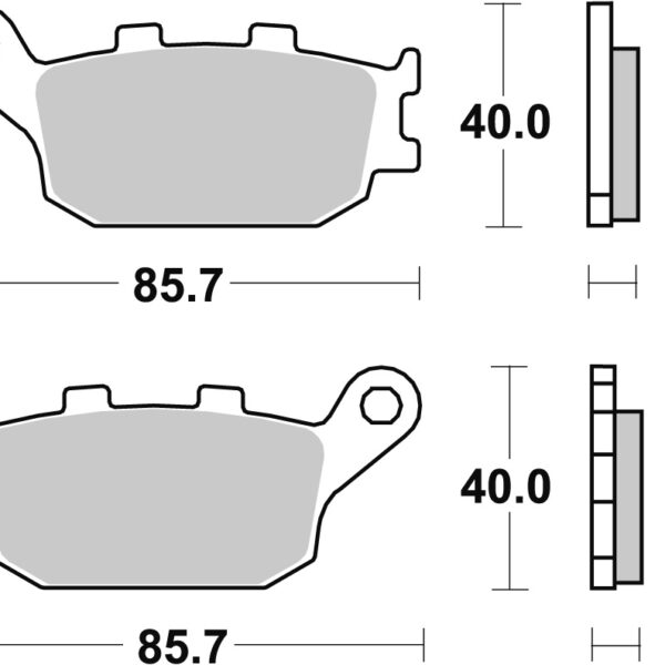 TRW Klocki hamulcowe – HONDA CBF 500 (1991-2016) – MCB634