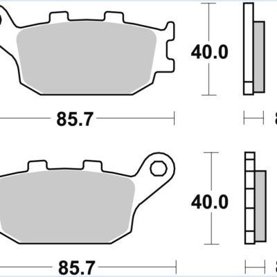 TRW Klocki hamulcowe - HONDA CBF 500 (1991-2016) - MCB634SH