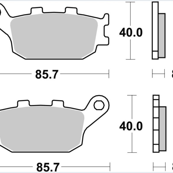 TRW Klocki hamulcowe – HONDA CBF 500 (1991-2016) – MCB634SH