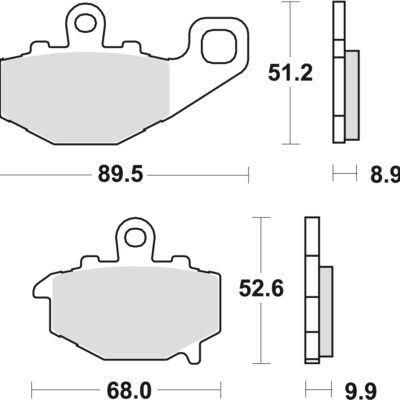 TRW Klocki hamulcowe - KAWASAKI ZX6R 600 (1994-2016) - MCB662SH
