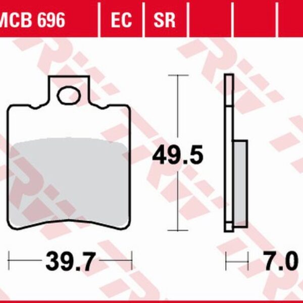 Klocki Hamulcowe KH193 Organic Aprilia Mijito Custom 50 99-13, Suzuki AY 50 Katana 97-04, Przód () | TRW ZF