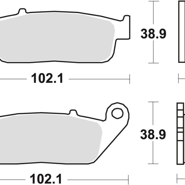 Klocki Hamulcowe KH196 Organic CBF 500 ’13-, CBF 650 ’14-, VT 750 97-14, CBF 1000 06-16, XLV 600 Transalp 94-96, Przód | TRW ZF