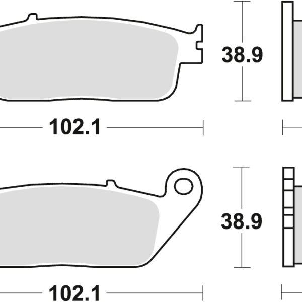 Klocki Hamulcowe KH196 Organic Honda CBR 1000F, 90-92 ST 1100 90-95, Yamaha MT-01 05-12, Tył | TRW ZF