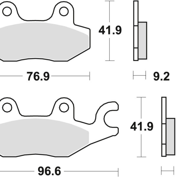 Klocki Hamulcowe KH197 Organic Honda XLV 125 01-13, VT 125 Shadow 99-08, Suzuki Burgman 125 ’14-, Yamaha TZR 50 97-00, Przód | TRW ZF