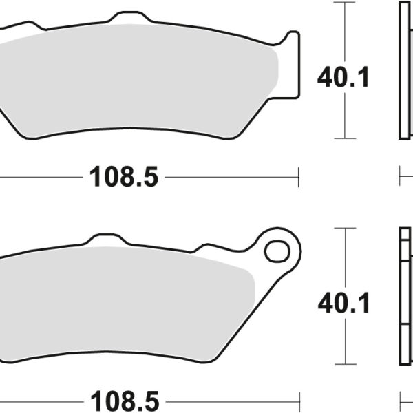 Klocki Hamulcowe KH209 Kh209/2 Organic Aprilia Pegaso 650 97-10, ETV100 Caponord 01-09, BMW F 650 /CS / GS / Dakar / ST 94-08, G 650 08-14, F 700 / 800 / 750 / 850 GS / ADV ’08-, R 1200GS / ADV 14-18, K 1600 GT / GTL ’11-, Przód/Tył | TRW ZF