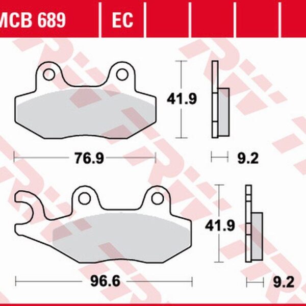 Klocki Hamulcowe KH228 Organic Honda CA / CMX Rebel 95-96, Kymco 50 / 125 00-17 Przód | TRW ZF