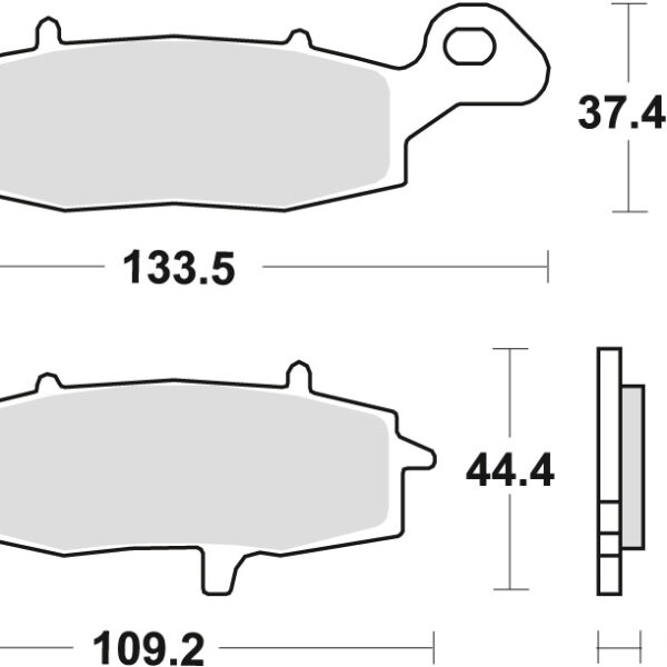 Klocki Hamulcowe KH229 Sinter Street Kawasaki ER5 01-06, ER6 06-16, Versys 650 07-09, KLR 650 95-04, z 750 04-06, ZR7 99-04, VN800 96-03, VN900 06-17, GPZ / ZR 1100 96-98, VN 1500 96-03, VN 1600 03-08, VN 1700 09-17, Przód | TRW ZF