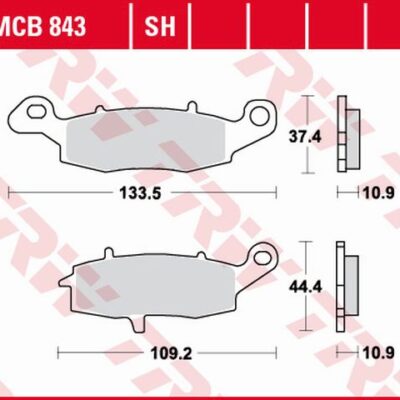 TRW Klocki hamulcowe - KAWASAKI VN 900 (1998-2017) - MCB843SH